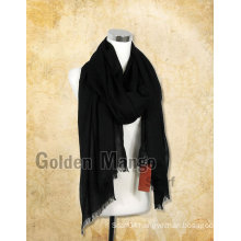 Woman fashion Black color Large Wool Scarf